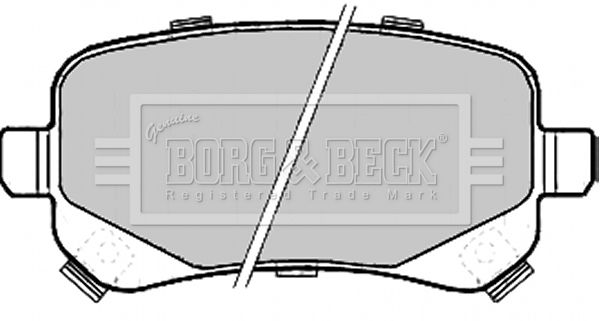 BORG & BECK stabdžių trinkelių rinkinys, diskinis stabdys BBP2209